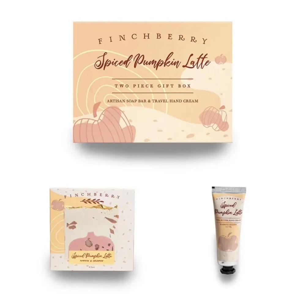 Finchberry Spiced Pumpkin Latte 2Pc Christmas Gift Set, Vegan, New & Boxed!